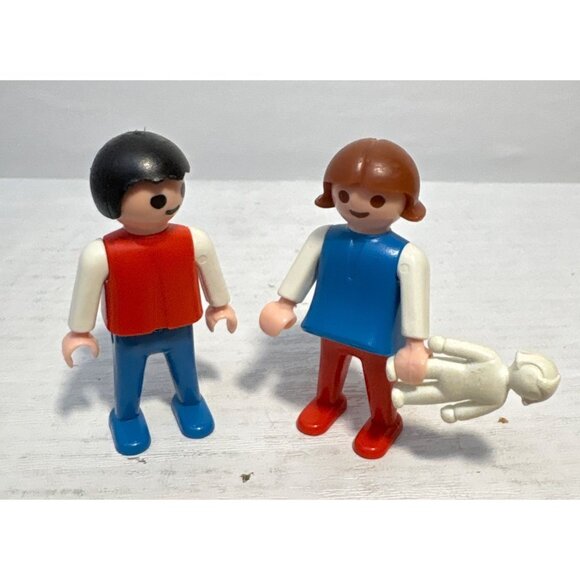 Playmobil Family Figures With Accessories Vintage 1981 & 1974 Geobra - Picture 2 of 13